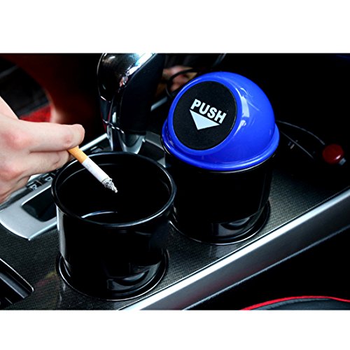 Image of Cup Holder Trash Can, Leakproof Car Trash Can with Lid, Trash Bin for Car Accessories, Mini Garbage Bin Organizer for Automotive Office Home Kitchen, Applicable to Women and Men