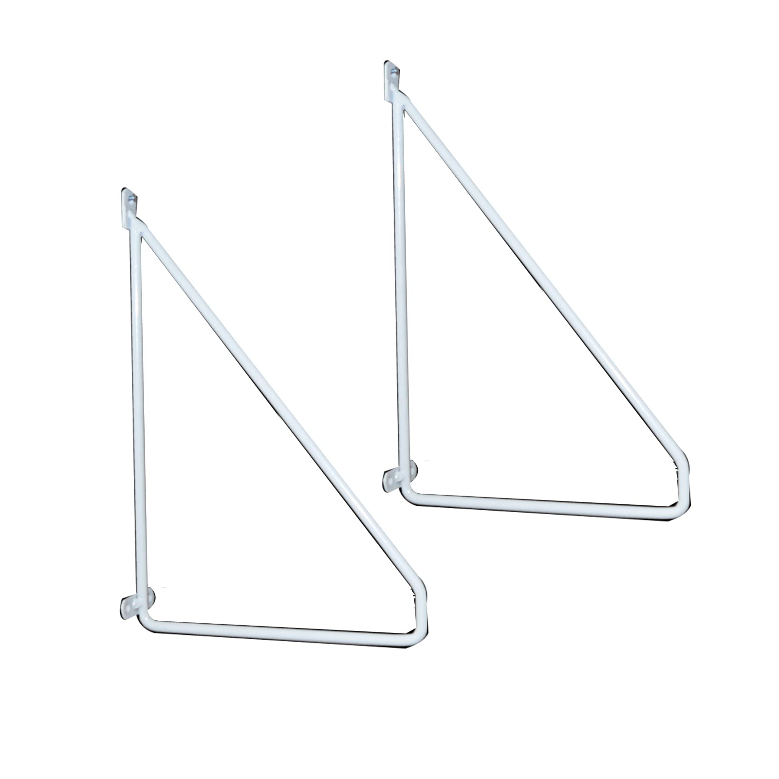 2 Soportes para Estantes Fijos Triangulares,Soportes de Estantes de Hierro Forjado Montados En La Pared,Soporte de Esquina Decorativos,Accesorios Incluidos,Carga de 150lb (40cm/15.75in,White)