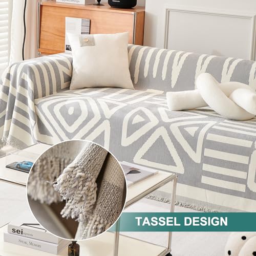 VanderHOME Multifunctional Chenille Tassels Sofa Throw Blankets,Throws for Sofa Blanket Bed Throw for Bedroom Couch, Travel - Image 3
