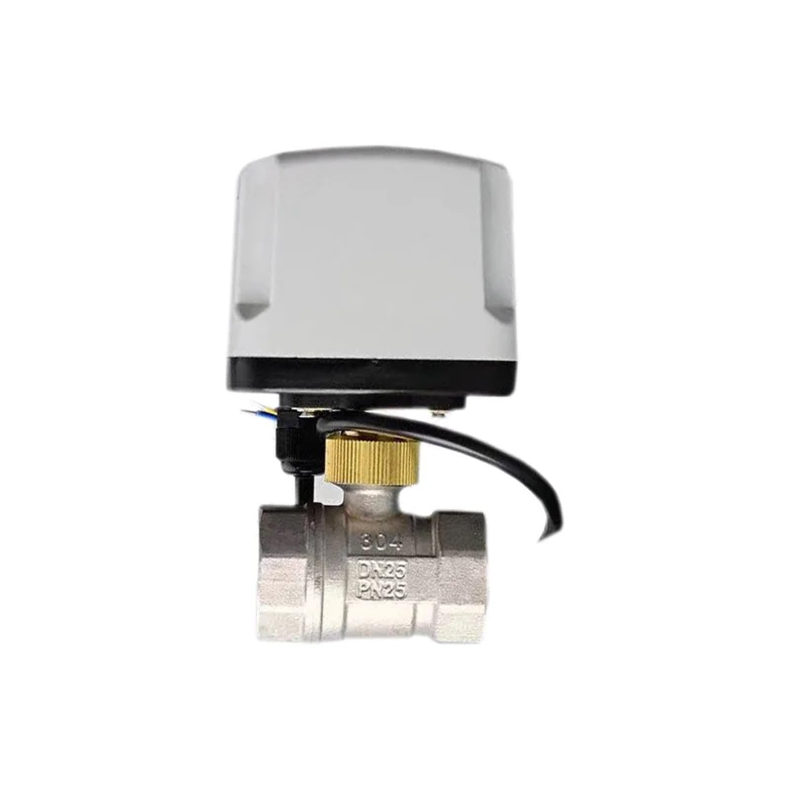 1inch Stainless Steel IP65 Motorized Ball Valve 220V 12V 24V 3-Wire 2 Control Brass Electric Ball Valve 1Pcs(Color:220VAC)