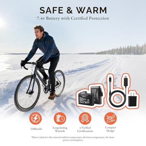 SAVIOR HEAT Thin Heated Gloves for Men Women, Electric Glove with Rechargeable Battery Hand Warmer for Skiing Hiking Hunting Camping Climbing Motorcycling by SAVIOR HEAT - Image 5