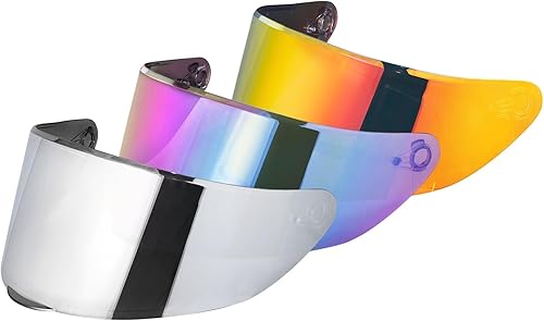 Miniatura 6 de Casco de motocicleta de cara completa WS-607 aprobado por DOT para adultos, con visera transparentenegroplateada cromada (BB negro plano, XXL)