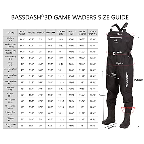 Bassdash 3D Boot Voet Game Wader Ultra Hoge Sterkte Zwarte Plaid Nylon PVC Vissen Jacht Borst Steltlopers voor Mannen - Image 4