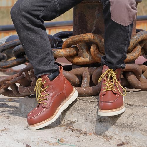 Image of Men's 6 inch Slip Resiatant Soft Toe Water Resistant Moc Toe Work Boots