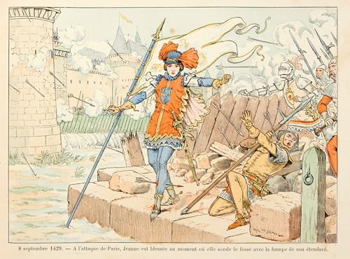 Impression sur toile Jeanne d'Arc de Paul de Sémant, peinture moderne haut de gamme 60x90cm