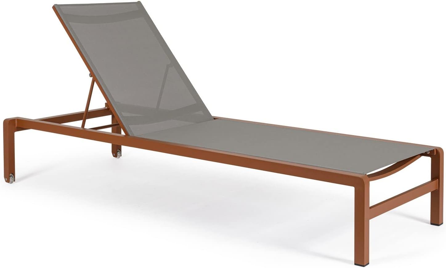 Decorspace - Tumbona de aluminio pintado con ruedas, ideal para piscina y jardín (4)