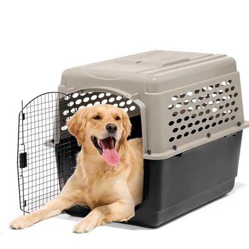 Petmate Vari Dog Kennel - Portable Dog Carriers & Crates for Large Dogs, Airline-Friendly, Durable Plastic, Pet Carrier For Home and Travel, 40 Inches, Taupe and Black - Image 3