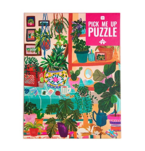 Talking Tables 1000 Stück Zimmerpflanzen-Puzzle-mit passendem Pflanzenplakat & Wissenswertem Blatt | Buntes illustriertes Design, Geburtstagsgeschenk, Geschenke für Frauen, Wandkunst