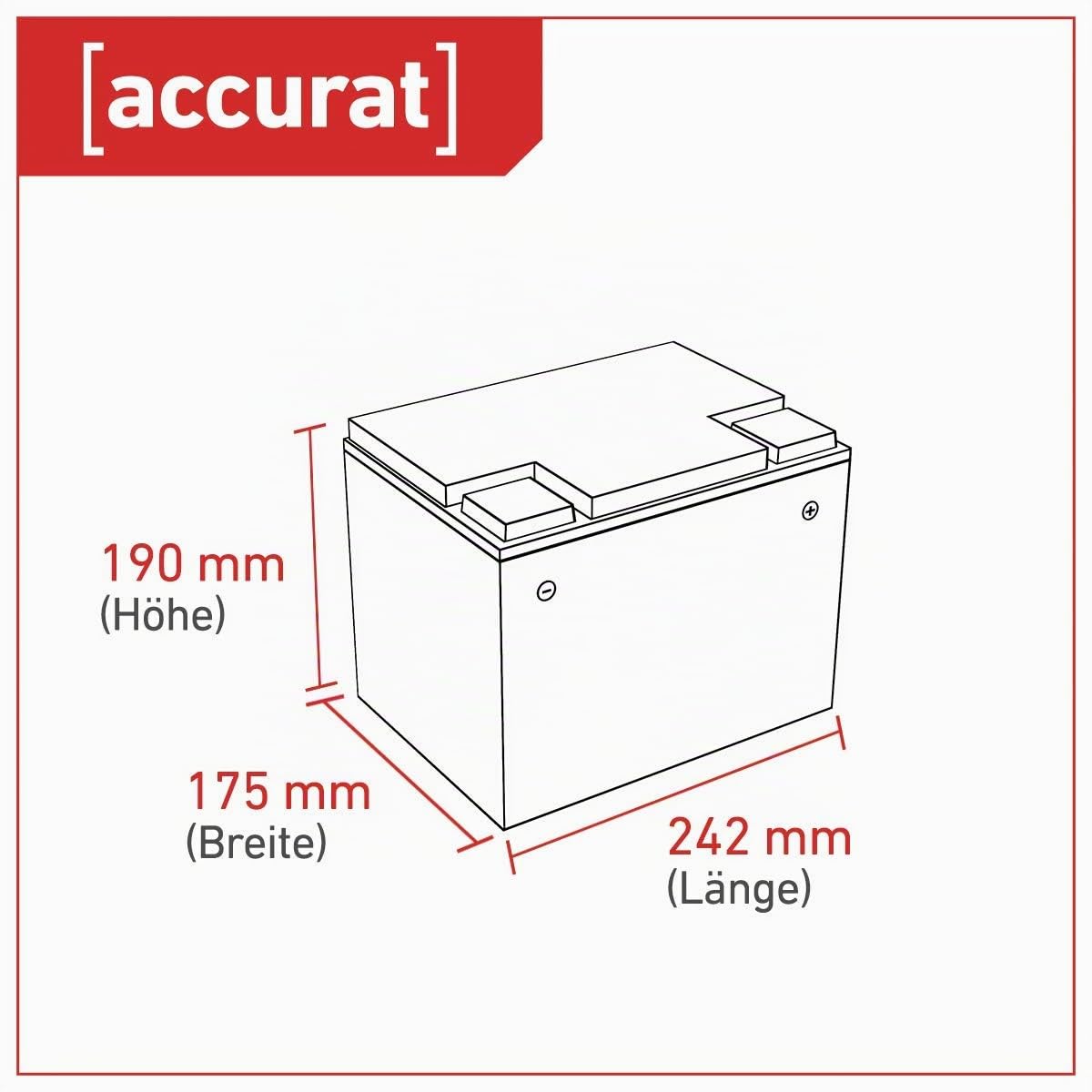 Accurat Plus P64 Autobatterie 12V 64Ah 630A KFZ PKW Starterbatterie