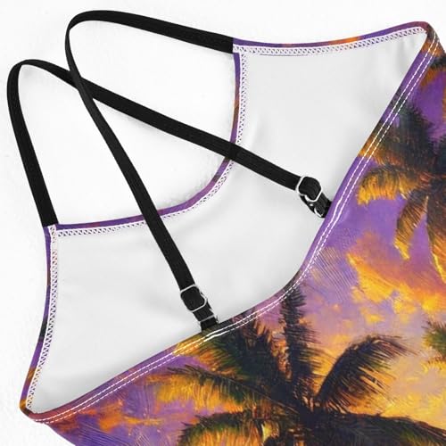 Seaside Palm Tree Bathing Suits for Girls Swimsuit Summer Beach One Piece Swimsuits Swimwear4