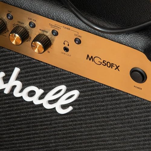 Image of Marshall MG50GFX Combo Guitar Amp - Clean, Crunch, Overdrive Channels | Reverb /Delay Digital Effects | 3-Band EQ | 3.5 mm Headphones Out | 30W Output| Footswitch Included - Black