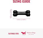 KONG Extreme Goodie BoneTM - Os de chien en caoutchouc durable pour les mangeoires de puissance, noir - Pour chiens moyens
