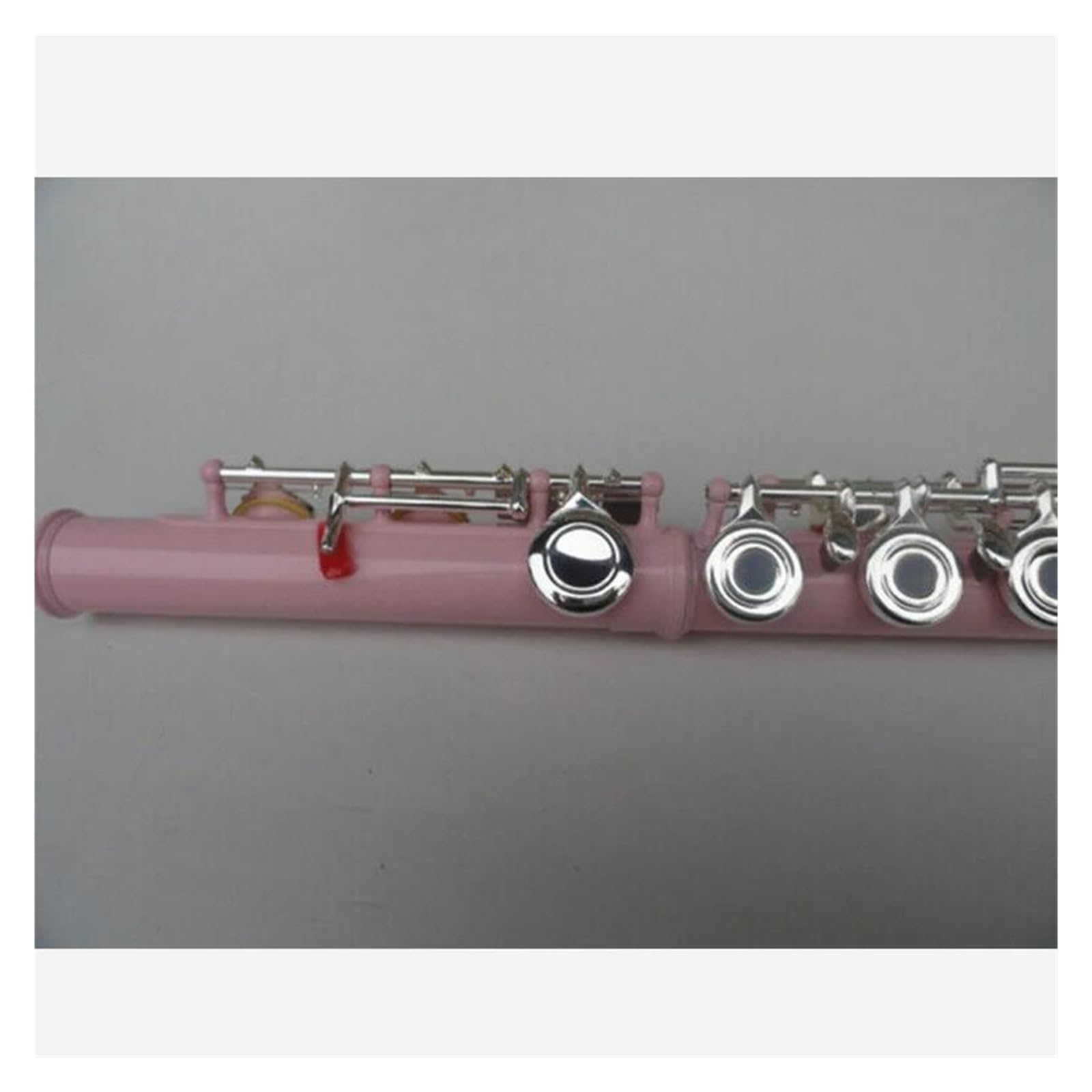 flet prosty Różowy flet 16 otworów E Klucz posrebrzany Kluczowy instrument fletowy z pudełkiem Instrument dęty drewniany