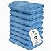 nice homeit Set 8 Asciugamani viso e ospite in Cotone 35x55 in 100% cotone filato ad anello – set asciugamani bagno viso e bidet Extra Morbidi e Assorbenti. MADE IN ITALY - AZZURRO