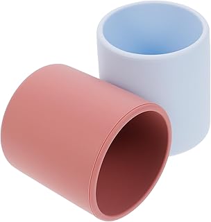 Toyvian 2 Pçs Copo De Água Para Bebê Copo De Água Para Bebê Copo De Bebê Para Bebê Copo De Silicone Para Bebê Caneca De Bebida Para Bebê Copo De Bebê Para Desmame Copo De Treinamento De