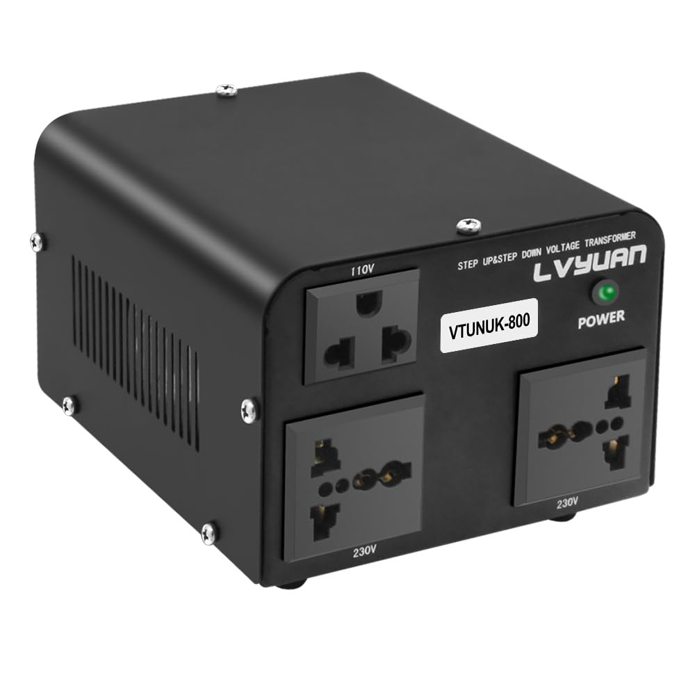Sponsored Ad β 800VA Voltage Transformer 220V to 110V Step Down Step Up Power Converter UK to US Dual 220V Outlets and 110V Outlets