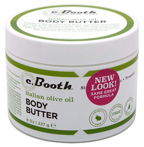 C.Booth Italian Olive Oil Body Butter 8 Ounce Jar (235ml) (6 Pack)