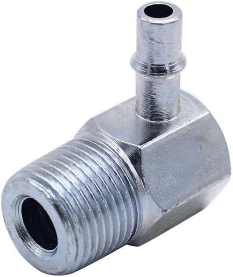 Updated Intake Manifold Vacuum Fitting 90 Degree 3/8" NPT 1/4 in Nipple Steel