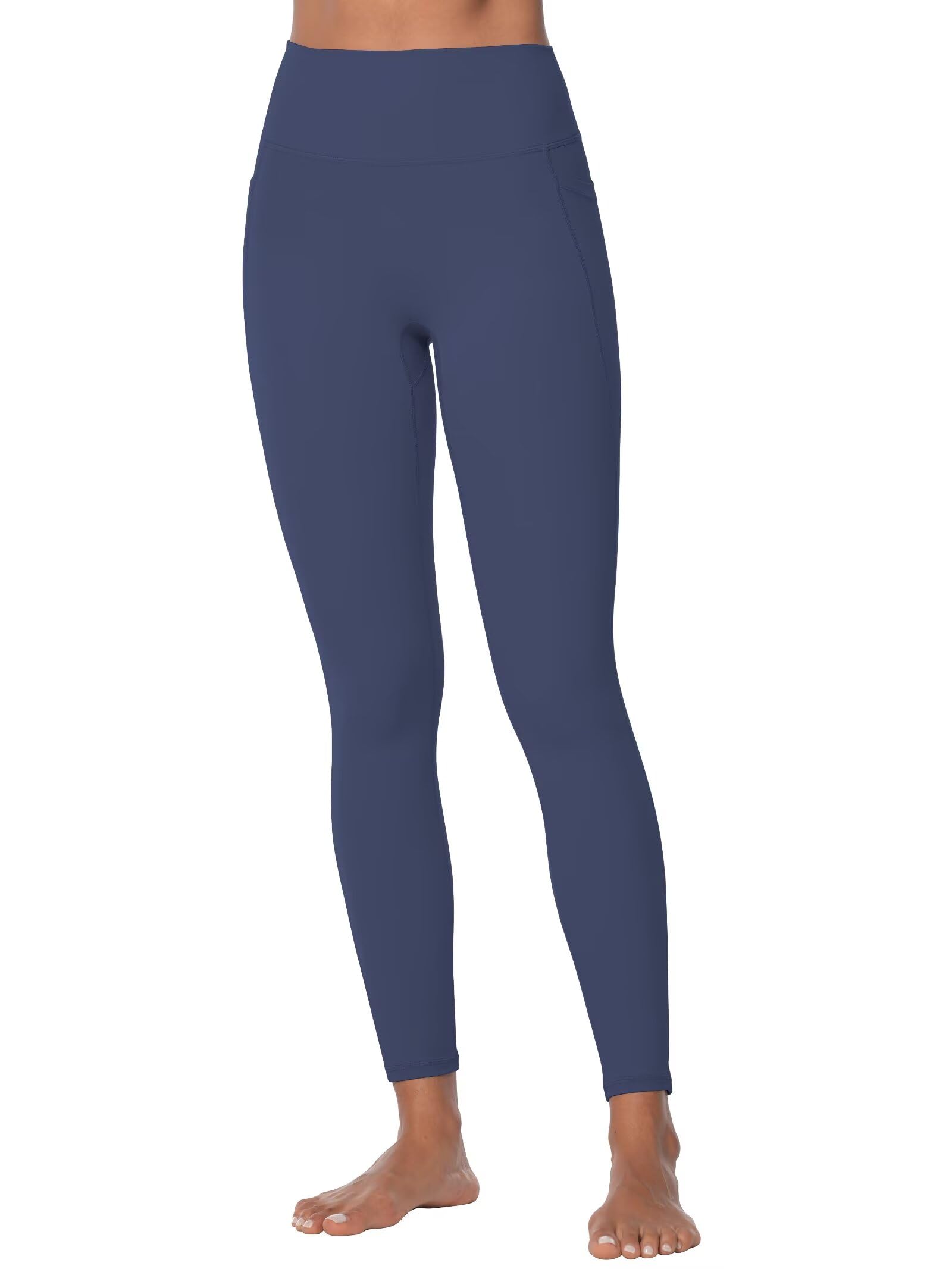Sunzel Nunaked Legging d'entraînement pour femme, contrôle du ventre, compression, entraînement, gym, yoga, sans couture avant et taille haute, Bleu (Ash Blue), Taille XL