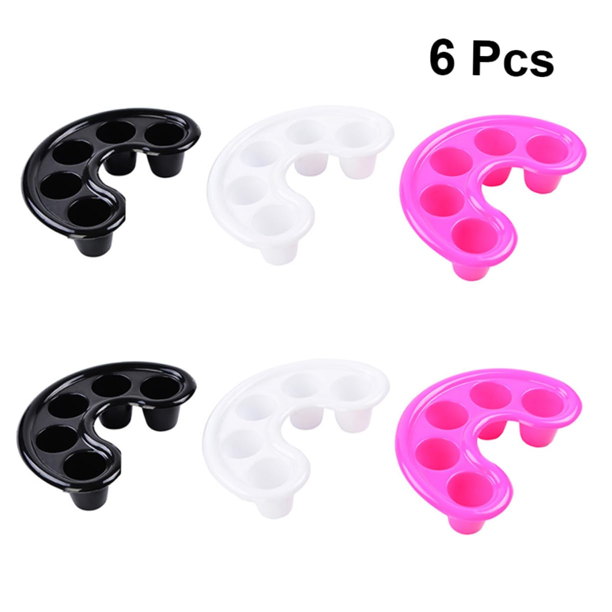 BELLIFFY Nail Soaker Bowl Set 6pcs Hand Soaking Bowls for Manicures Soak off Gel Polish Nail Rem