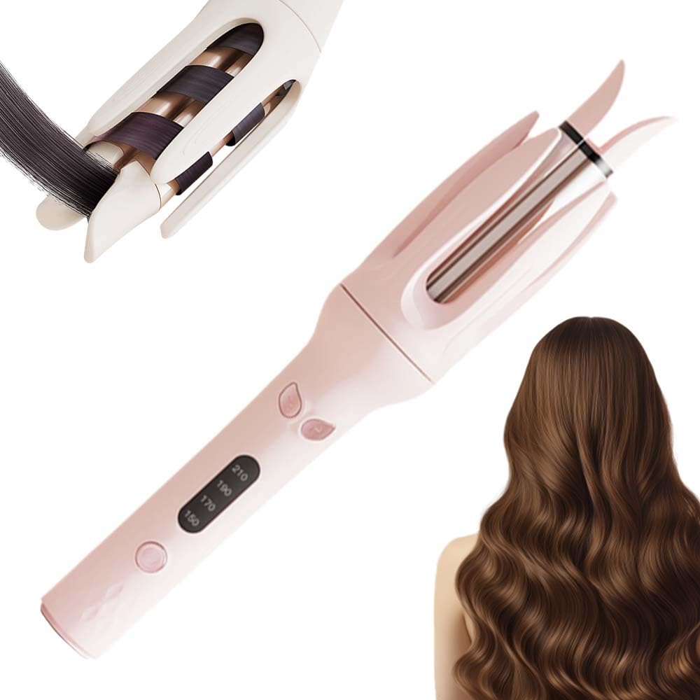 Automatic Curler Automatic Rotating Curling Iron Wand with Negative Ion Technology for Long Lasting Waves Salon Quality Hair