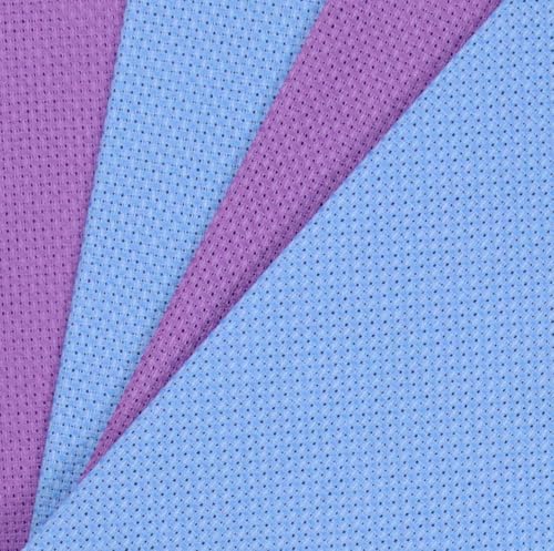 Image of KCS 4 pc of 12 inch x 18 inch(30cmx45cm) 14CT Counted Cotton Aida Cloth Cross Stitch Fabric (Lavender+Light Blue)