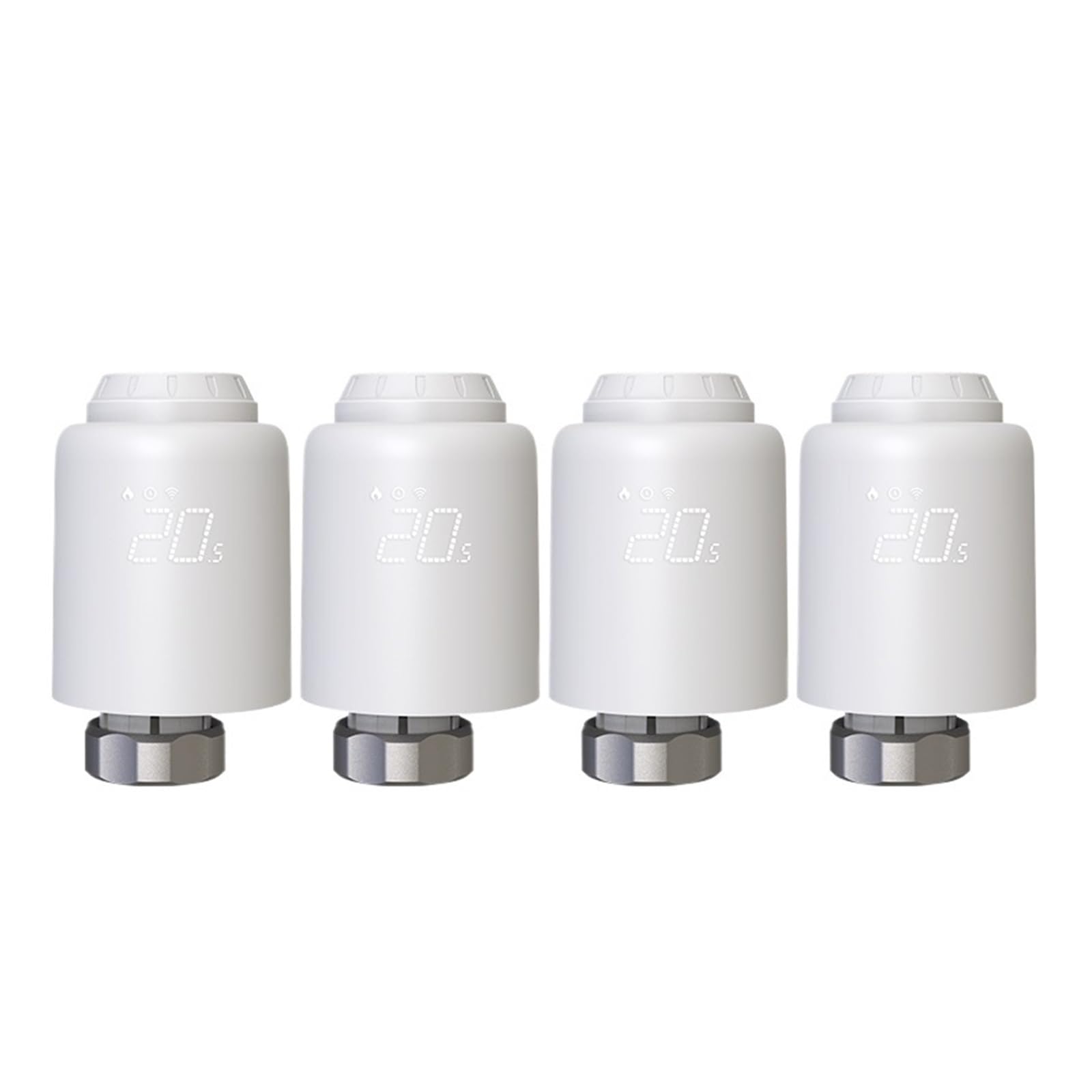 Zawór Grzejnikowy Tuya Zigbee 3.0, Głowica Termostatyczna, Termostat, Regulator Temperatury, Głos OszczęDza Energię I Koszty Ogrzewania(TRV601Z 4PCS)
