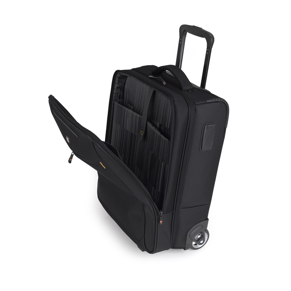 Gabol - Maletín para Portátil 17,3" con 2 Ruedas Pilots 52x38x22 cm - Capacidad 32,9L - Forro Acolchado, 2 Compartimentos y Organizador Interno - Diseño Español en Poliéster Libre de PVC - Negro