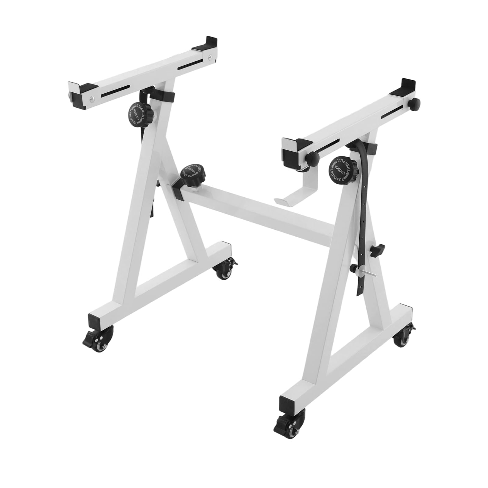 Asta per tastiera regolabile in altezza, 56 – 91 x 40 x 61 – 93 cm, 200 kg, versatile e stabile supporto per tastiera con ruote, stile Z portatile per esercizi a casa, educazione musicale