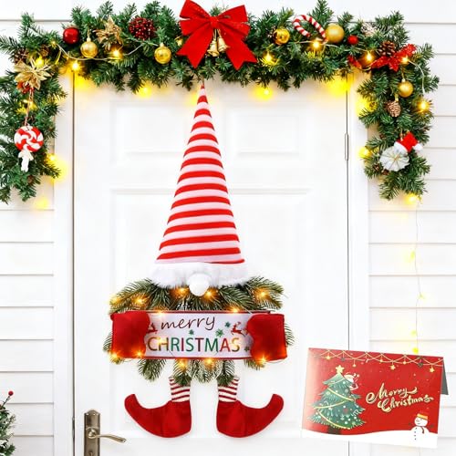 IGUGI Türkranz Weihnachten Led,Weihnachtskränze für die...