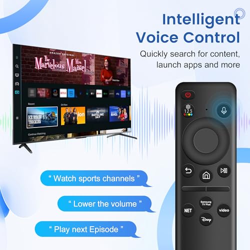 Image of Replacement Samsung Smart TV Remote, Universal Remote Control Rechargeable Compatible with Frame, Crystal 4K UHD, Neo QLED 4K /8K, OLED & QLED Models with Voice Control