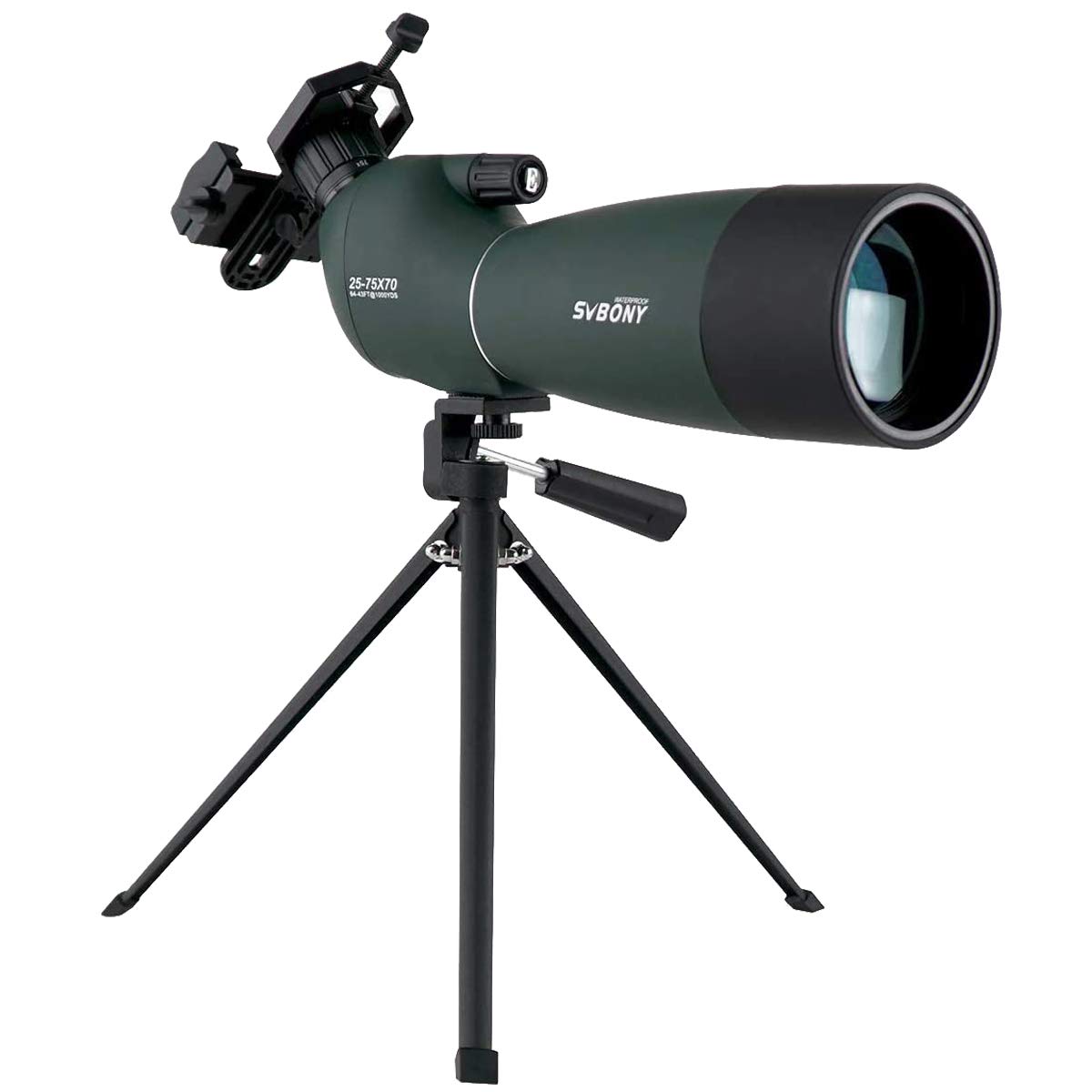 SVBONY SV28 Spotting Scopes with Tripod,Hunting,2575x70,Angled