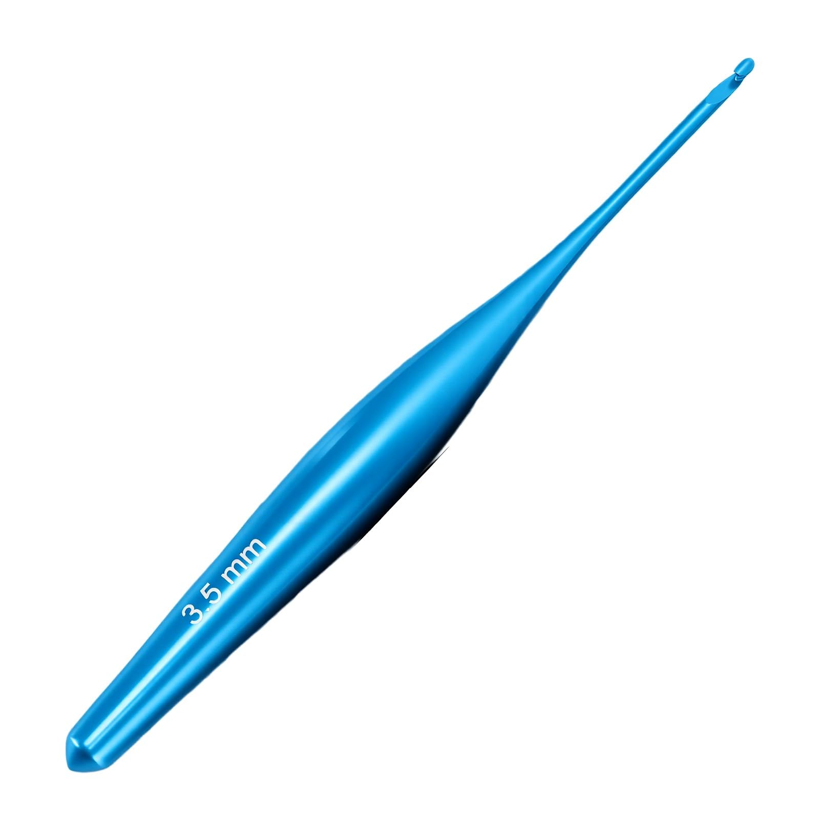 Generic Ergonomiczny Zestaw Szydełków Antypoślizgowe Igły Aluminiowe do Rękodzieła 9 szt. 3,5 Mm-8,0 Mm z torbą do Przechowywania