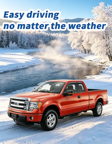 Image of Window Rain Guards Fit for 2004-2014 Ford F150 Extended Cab /SuperCab,Tape-on Extra-Thick Rain Guard Window Deflectors Window Vent Visors Truck Vent Shades Exterior Car Accessories-4PCS