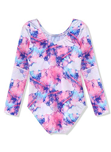 HOZIY Gymnastics Leotards for Girls Unicorn Pink Purple Sparkly Dancewear Activewear Quick Dry