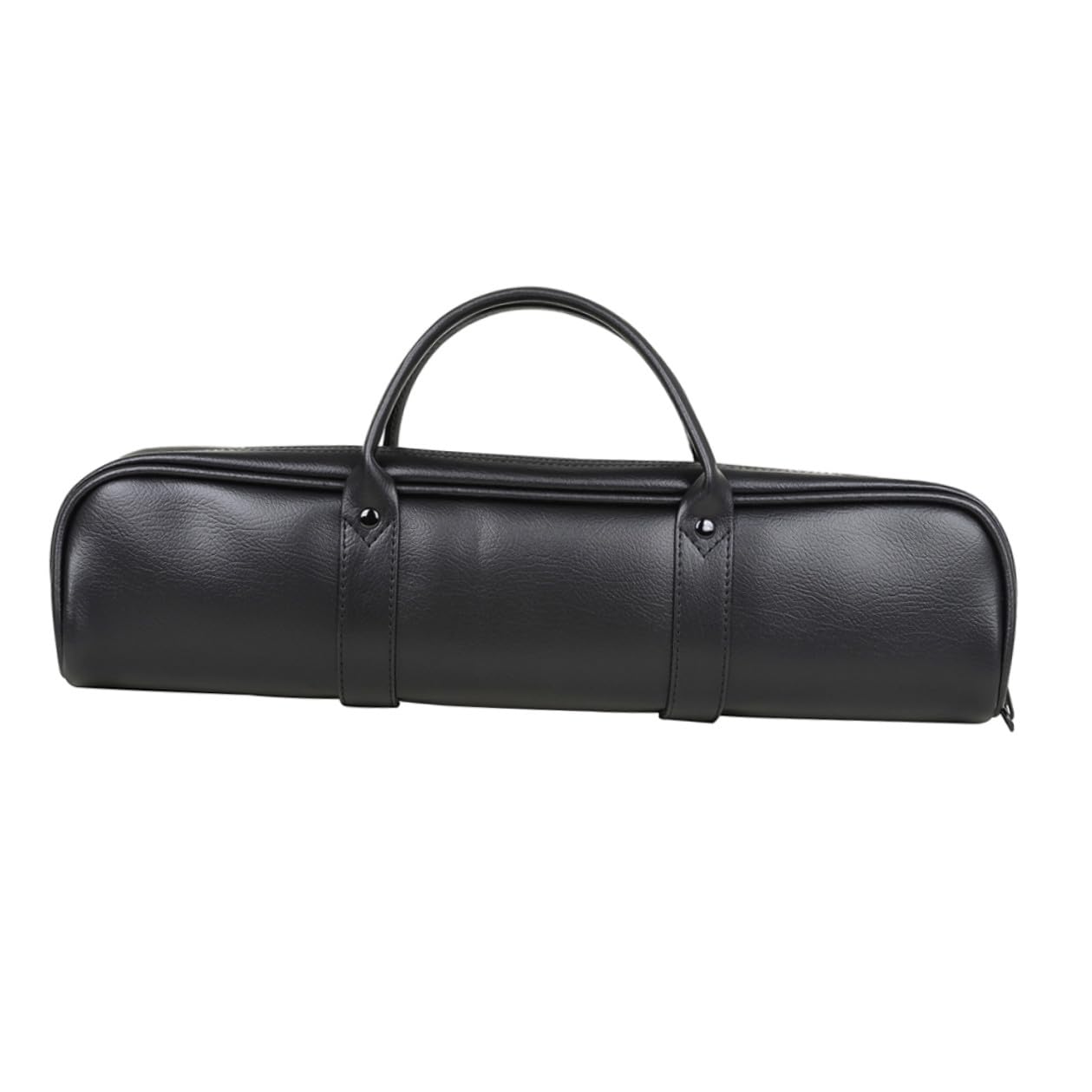 Étui à Flûte Noir en Cuir, Modèle 16 Trous, Paquet de Rangement