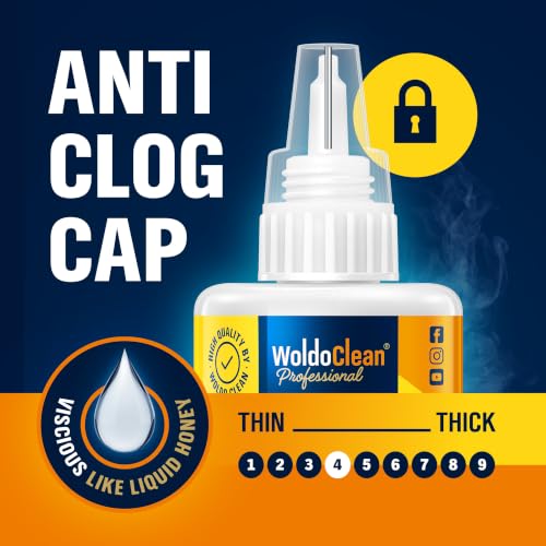 Image of WoldoClean Super Glue for Plastic 50g for Instant Strength - Waterproof, Heat-Resistant, Clear Glue with Precise Nozzle