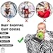 Shopping Cart Cover for Baby High Chair Cover Grocery Cart Cover for Baby Girl Boy Toddler Black White Zebra Print Portable Shopping Cart Cover with Safety Harness