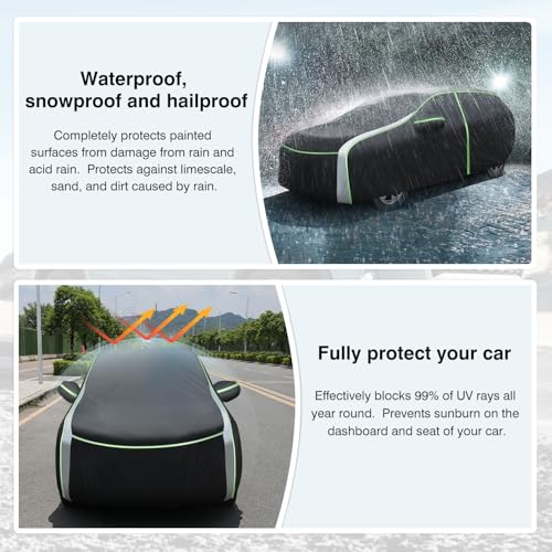 Image of Cartist Car Cover for Kia Carnival MPV /Sedona 2006-2025 2026, All Weather Car Cover for Carnival Accessories, Full Exterior Cover Rain Waterproof Protector, with Zipper & Reflective Safety Strips