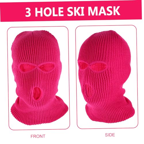 NOLITOY Mascarilla de Lana para Invierno con 3 Agujeros para Cubrir el Rostro Completo para Hombres y Mujeres, Máscara Facial Caliente para Actividades Al Aire Libre en Frío miniatura 4