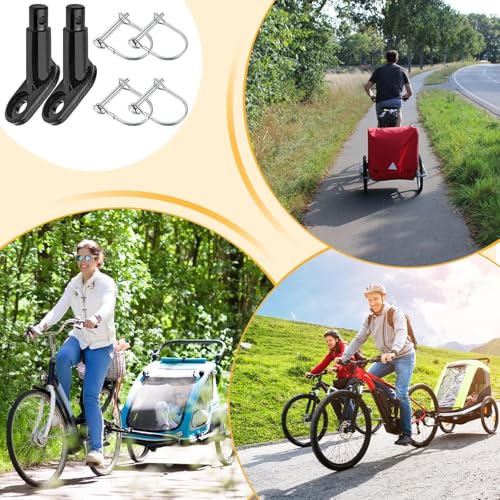 usefulbeauty Anhängerkupplung für Fahrräder, Fahrradbefestigung für Anhänger | Stoßdämpferhaken robust mit Schnellverschluss für Wandern, Camping und Spaziergang mit Hunden