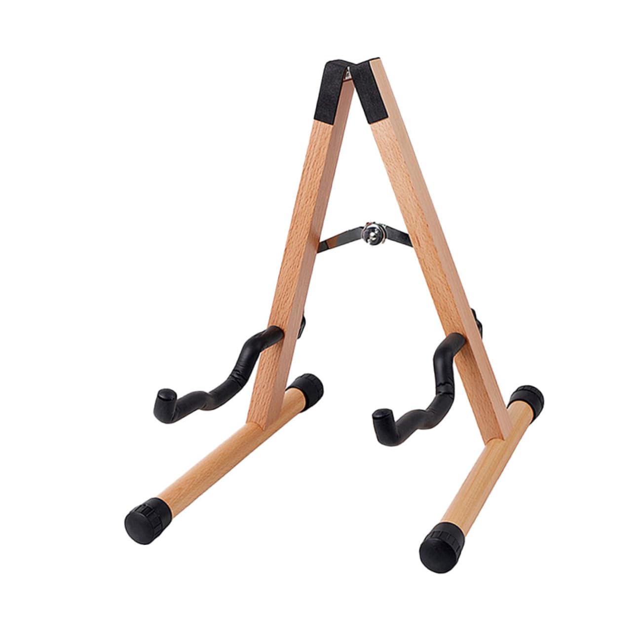 Klappbarer Holz Gitarrenständer mit Rutschfestem Schutzpad Kratzfester Halter für Akustikgitarre Bass und Ukulele Stabiler Faltbarer Gitarrenhalter für Einfache Aufbewahrung und