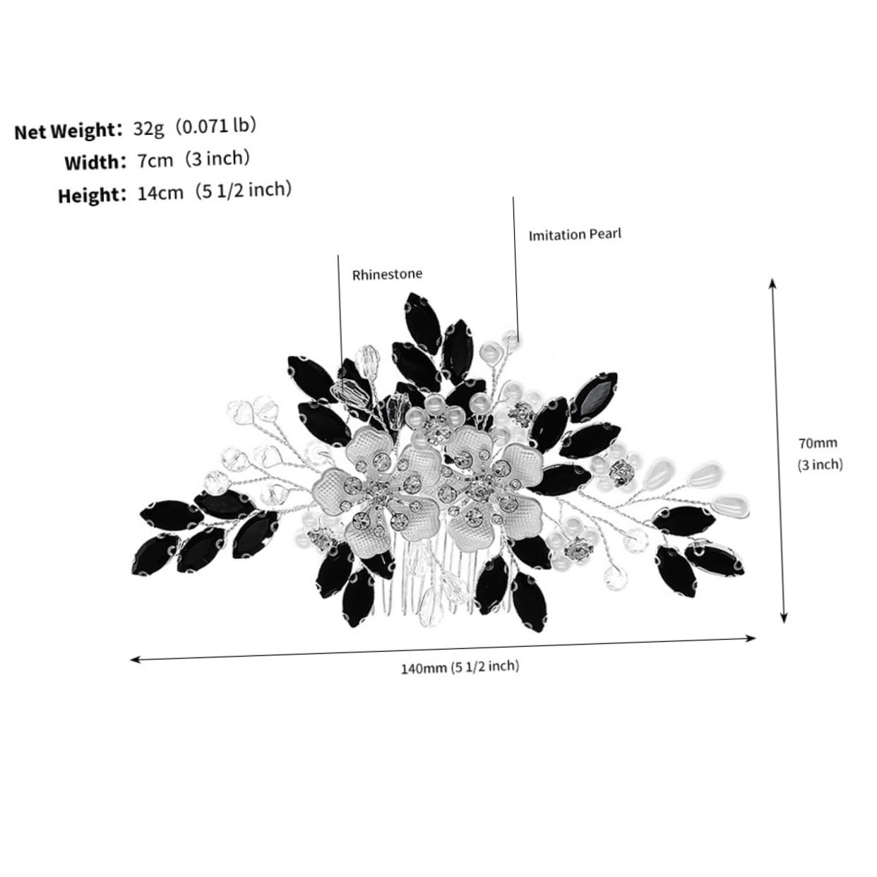 minkissy 4pezzi Pettine Decorativo Per Da Sposa Con Fiori Accessorio Elegante Per Acconciature Femminili Facile Da Indossare Danni Ai