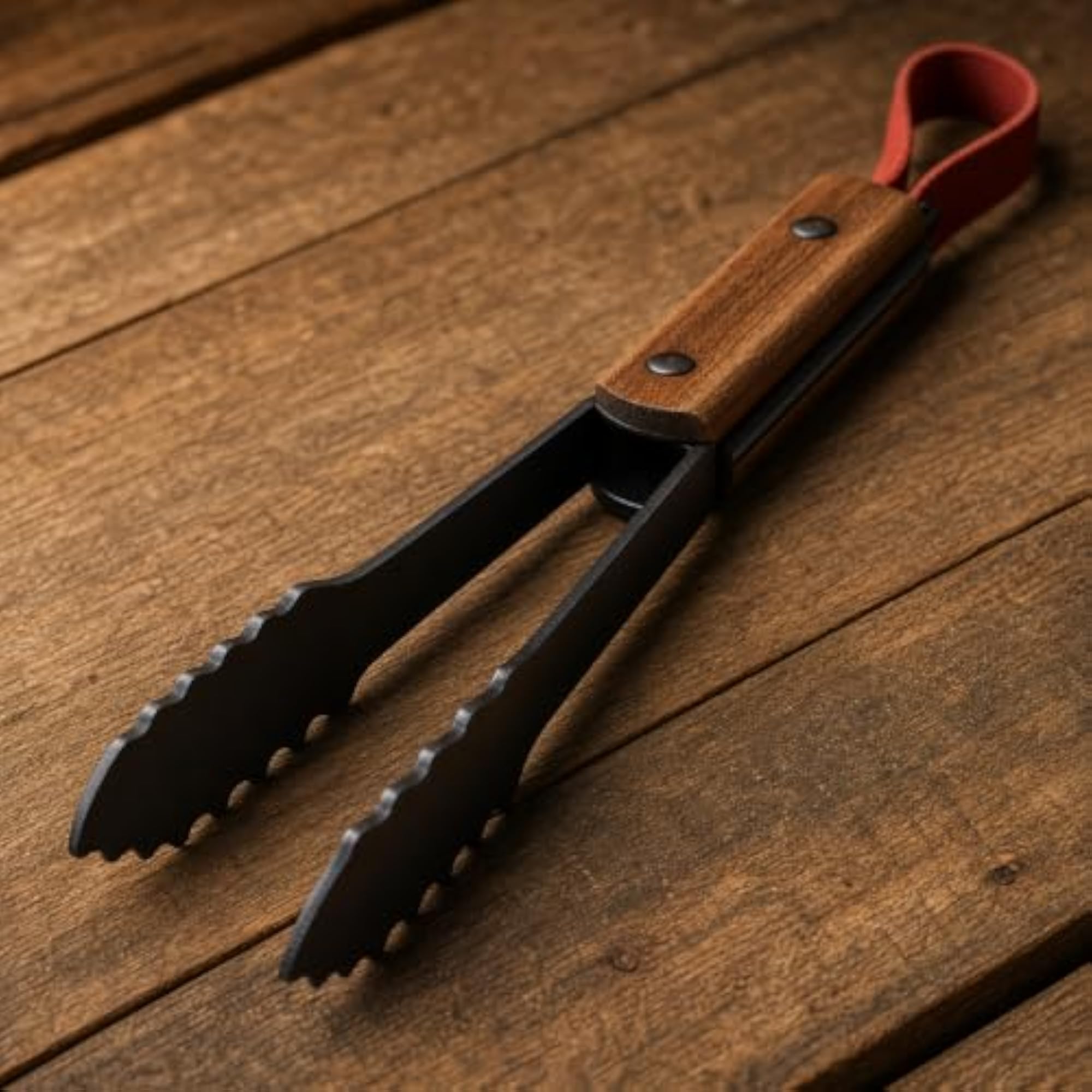 BBQ Charcoal Tongs with Solid Handle for Outdoor Grill