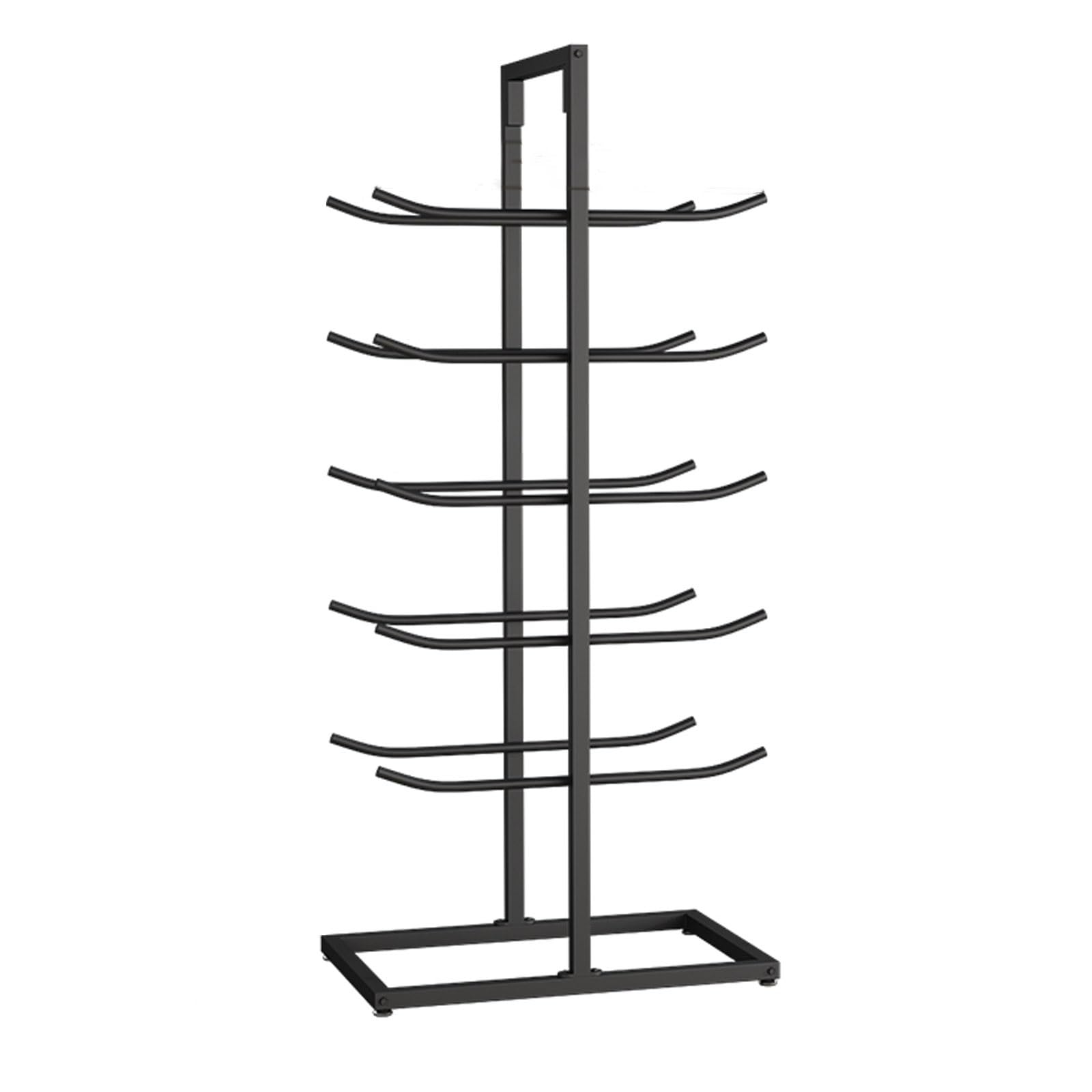 Soporte metálico para Esterilla de Yoga de pie, Estante de Almacenamiento de 5 Capas de Doble Cara, Estante de Almacenamiento metálico de 5 Niveles para Esterilla de Fitness, Estante de Yoga