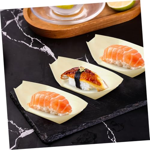 Platos desechables Hemoton en forma de barco, 3 pulgadas, set 50 miniatura 5