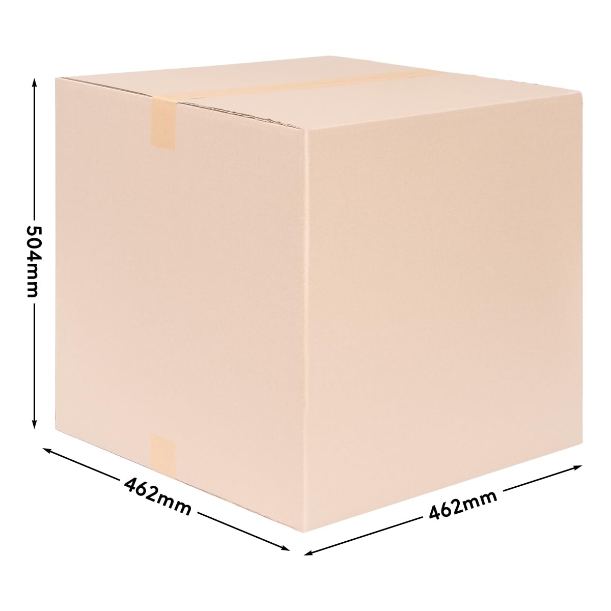 verpacking Faltkartons 460 x 460 x 500 mm Braun (Außenmaß 462 x 462 x 504 mm) KK 102 1-wellig Versandkarton für Waren DHL Paket DPD GLS Hermes Kartons (30 Stück)