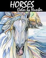 horses color by number B09CRTSVSZ Book Cover