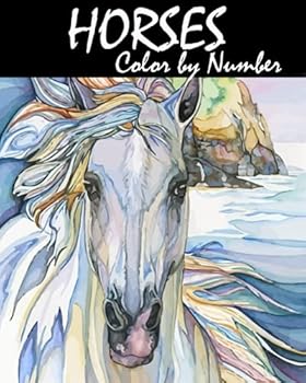 Paperback horses color by number Book