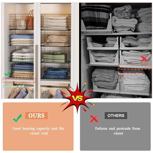 Yociyoga 123 4-Tier Stackable Closet Organizers And Storage Shelves thumb #3